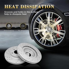Front Disc Brake Rotor Ceramic Pads For Chevy Equinox Malibul Impala GMC Terrain