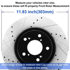 For Chevrolet Equinox Brake Rotors with Pads Rear Disc Brake Kits 3030mm 5 Lugs