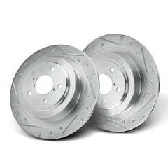 2pcs Rear Drilled Brake Rotors for Subaru Legacy 99-04 Outback 00-04 Baja 03-06