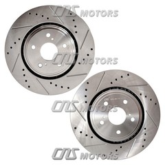 328mm Front Drilled Brake Rotors for 2011 2012 – 2019 Toyota Highlander Sienna
