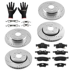 Front Rear Brake Rotors&Ceramic Pads Set for Dodge Durango 2011-2020 S-53061