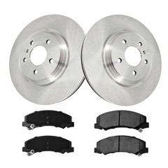 For 06-11 Cadillac DTS Buick Lucerne V8 323mm Front Brake Rotors & Ceramic Pads