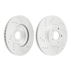 2x 300mm Front Drilled Slotted Brake Rotors For 2013-2020 Ford Fusion 54196