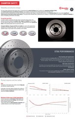 For Audi SQ5 14-17 Brembo UV Coated Series Plain Vented Front Brake Rotor