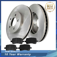 Front Disc Rotors and Brake Pads for 2004-2012 Chevy Malibu 2008 Cobalt 5 Lugs