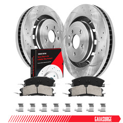 Front Brake Rotors with Ceramic Pads Kit for Ford Explorer 2013-2019 5 Lug 352mm