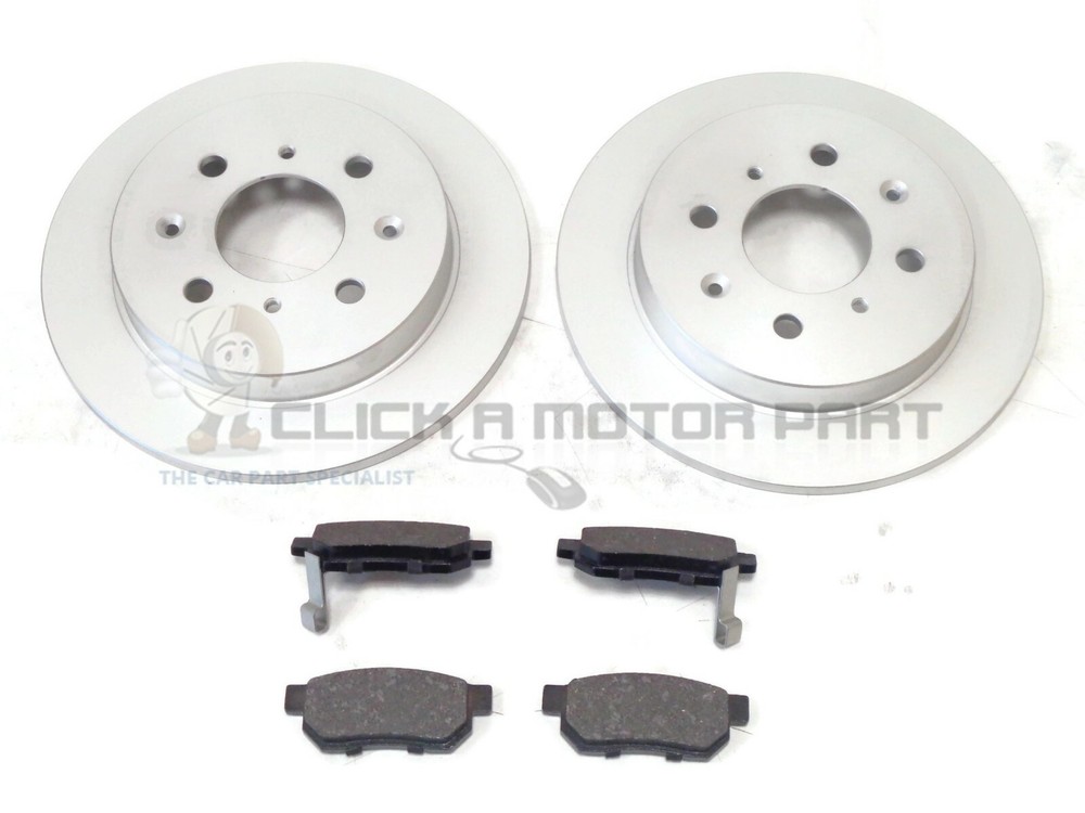 Rear 2 Brake Discs & Mintex Pads Set For Honda Jazz 2008-2019 1.2 1.3 1.4 1.5