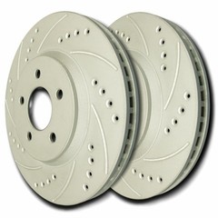 SP Performance F67-234 Drilled Slotted Brake Rotors ZRC Coating L/R Pr Rear