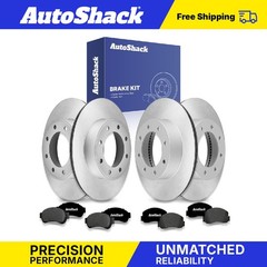 Front Rear Brake Rotors Ceramic Pads for Ford, F-350 Super Duty 2011-2012