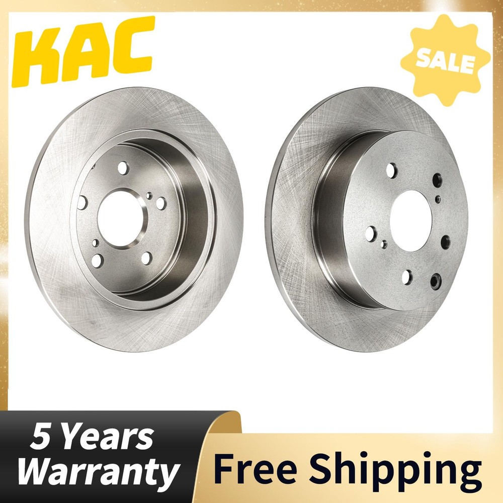 Rust Preventative 11.07″ Rear Solid Brake Rotors For 2006-2018 Toyota RAV4 2PC