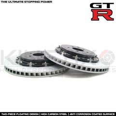 FOR NISSAN GTR R35 (07-25) REAR TWO PIECE FLOATING BRAKE DISCS PAIR 380mm X 30mm
