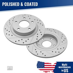 10.94 inch Pair Rear Drilled Slotted Disc Brake Rotors for 2014 – 2021 Mazda 6
