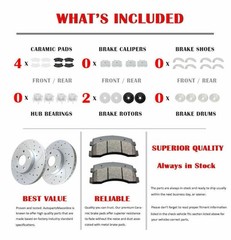 330mm Rear Slotted Discs Rotor Ceramic Brake Pad Fit 2011-21 Jeep Grand Cherokee