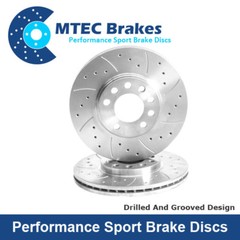 Volkswagen Caravelle 03-10 Rear Brake Discs Drilled Grooved