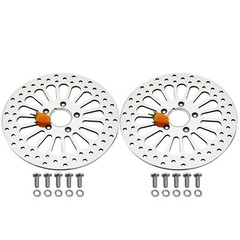 11.5″ F+ R Brake Rotors Polished For Harley SPORTSTER 1984-2010,SOFTALL 1984-14