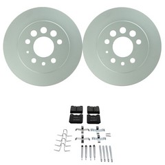 Bosch Rear Disc Brake Rotors & Semi-Met Brake Pads Kit for Volvo 164 264 745 RWD