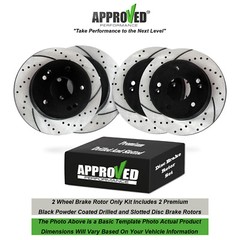 Front & Rear Drilled & Slotted Brake Rotors (Rotor Only Set) Fits Nitro Liberty