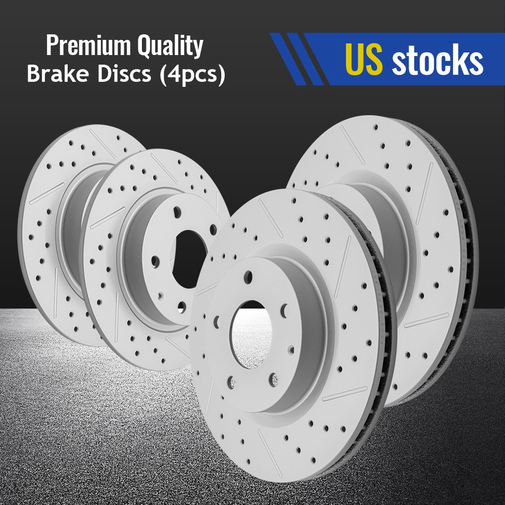 AWD Front Rear Drilled Brake Rotors For 2014-2018 Mazda 3 2019-2021 Mazda Cx-3