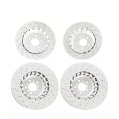 Fit 4.4L BMW M5 M6 F06 F10 F12 F13 Front&Rear Vented &Drilled Brake Disc Rotors