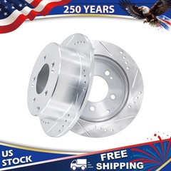 10.31” 262mm Rear Drilled & Slotted Brake Rotors for Kia Forte Forte5 Koup Soul