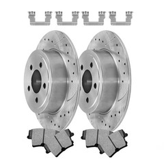 RWD 320mm Front & Rear Disc Brake Rotors Pads for Dodge Charger Challenger 300