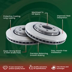 AWD FRONT Disc Brake Rotors Disc Brakes for 2007 – 2014 Ford Edge Lincoln MKX