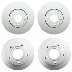 Hella Front 288mm Rear 245mm Brake Rotors Kit For 100 A6 Quattro Passat