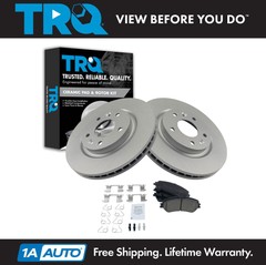 TRQ Front Premium Posi Ceramic Disc Brake Pads & Rotor Kit for Nissan Rogue New