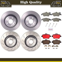 Brake Pads Rotors Set Front Rear Fits 2012 Mercedes-Benz SLK250 SLK350