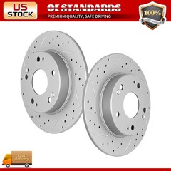 260mm Rear Drilled and Slotted Disc Brake Rotors for Acura CSX ILX Honda Civic
