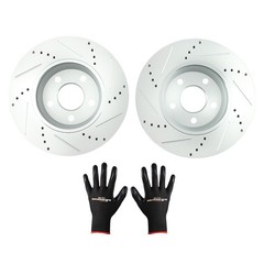 Front Drilled Brake Rotors Kit for Pontiac G5 2007-09/G6 2005-10/Pontiac 2006