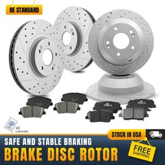 Front Rear Rotors And Ceramic Pads for Hyundai Santa Fe Sport XL Kia Sorento