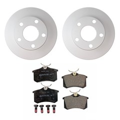 Hella Rear Rotors Low-Met Disc Brake Pad Kit For A6 Quattro FI 1998-2001