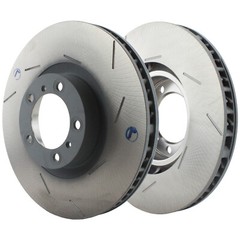 SHW Performance Disc Brake Rotor Set Front 360mm Slotted For Porsche