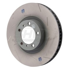 SHW Fits 11-16 Porsche Panamera 4 3.6L W/o Ceramics Right Front Slotted Monobloc