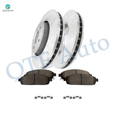 6 Front 328 Brake Disc Rotors-Ceramic Brake Pad To 2005-2010 Jeep Grand Cherokee