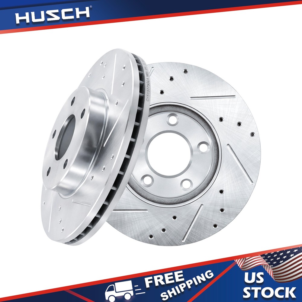 Front Drilled Slotted Brake Rotors for 2004-2013 Mazda 3 2009-2013 Mazda 3 278mm