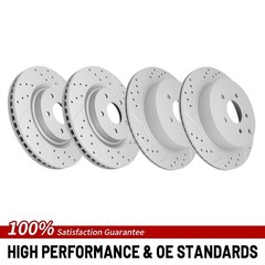 Front Rear Brake Rotor For 2013-2024 Nissan Murano Pathfinder Infiniti QX60/JX35
