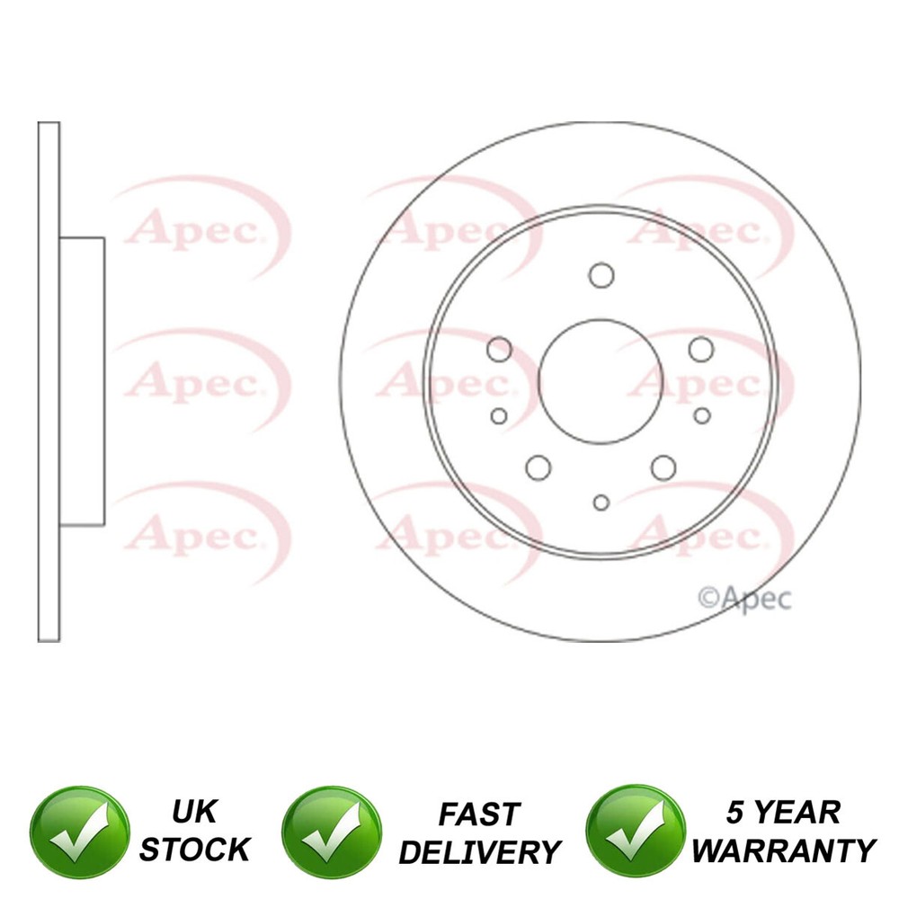 1x Brake Disc Rear SJR Fits Mazda CX-3 2015- 1.5 D 1.8 2.0 D10E26251