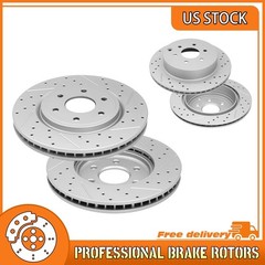 Front & Rear Drilled Brake Rotors For Nissan Pathfinder 2005 2006 2007 2008-2012