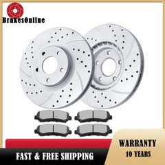 Front Brake Rotors and Pads fit for Nissan Maxima 2009-2014 2016-2022 Drilled