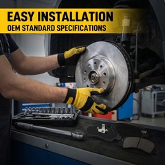 Heavy Duty Truck Tow Drilled Rotors + Low Dust Ceramic Brake Pad Set Fit GMC