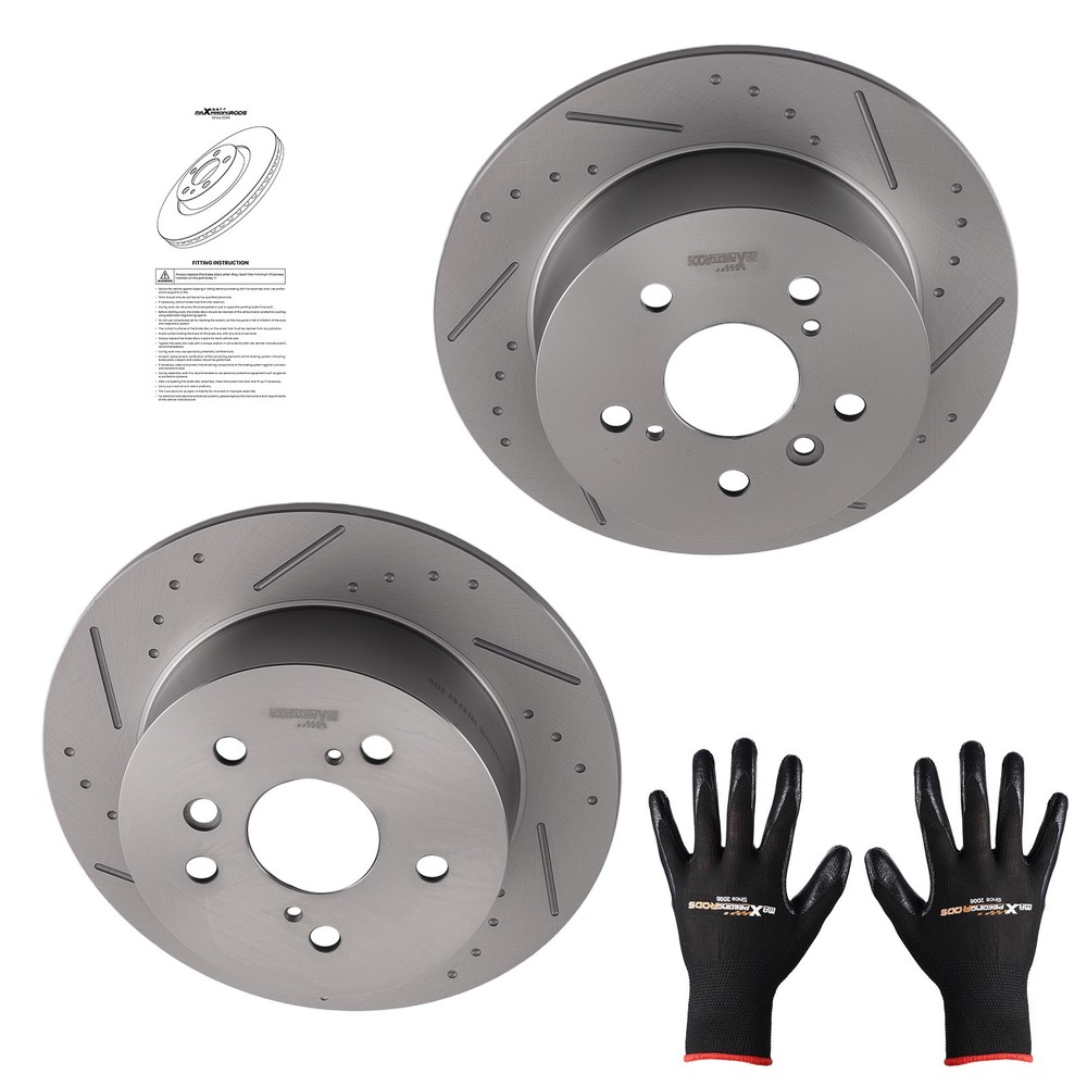 Rear Brake Rotors Kit for Lexus ES350 2007-2012 Toyota Avalon 2008-2012 S31433