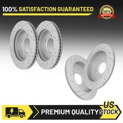 4WD; 5 Lug Front Rear Drilled Disc Brake Rotors for 1999 – 2003 Ford F-150
