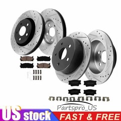 Front Rear Rotors & Brake Pads for Jeep Compass Patriot Dodge Avenger Caliber
