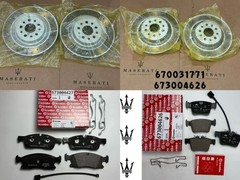 OEM 2016-2025 Maserati Levante front rear brake pads & drilled rotors W/hardware