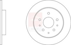 2x Brake Discs Pair Solid Rear 281mm SDK7014 Apec Blue Set D10E26251 MAZ158 New