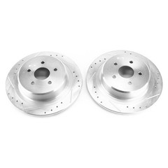 Power Stop for Jeep Wrangler BBK Rear Drilled & Slotted Rotor – Pair