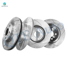 Set 4 Front 276mm-Rear 254.1mm Drilled Brake Rotors For 2016 Chevy Cruze Limited