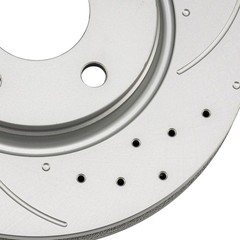 Front Drilled Slotted Zinc Plated Brake Rotors For 2005-2007 Buick LaCrosse